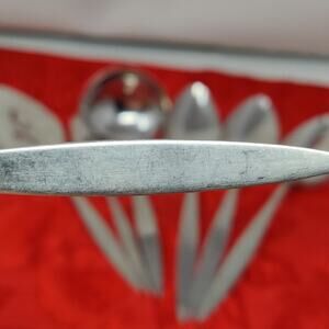 7X Serving Set Oneida Oneidacraft Deluxe Stainless Wintersong Spoons Ladle